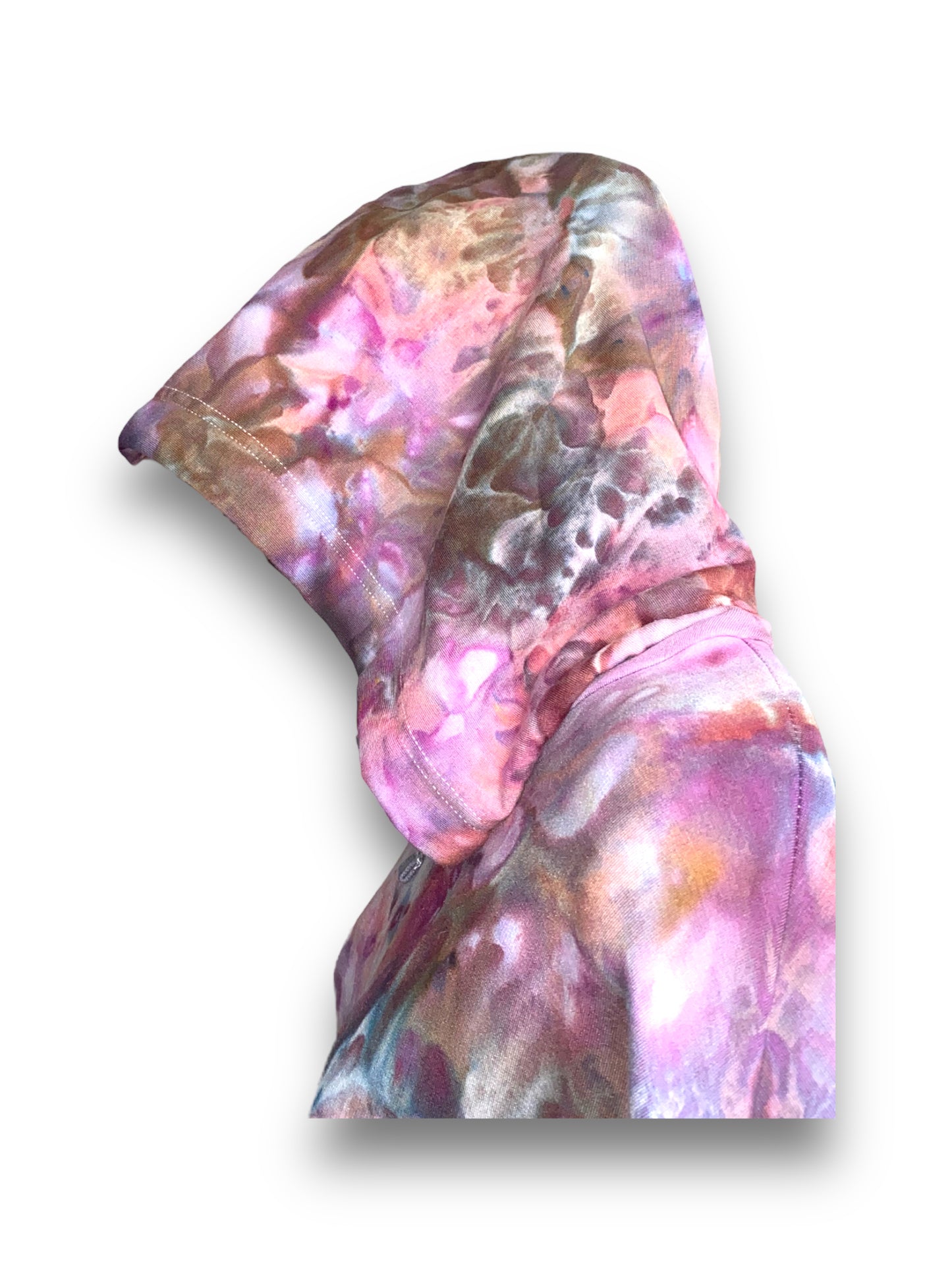 Pink, Purple & Grey, Tie Dye Hoodie