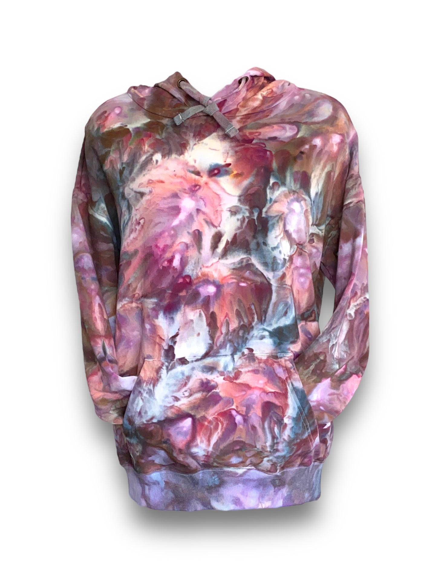 Pink, Purple & Grey, Tie Dye Hoodie