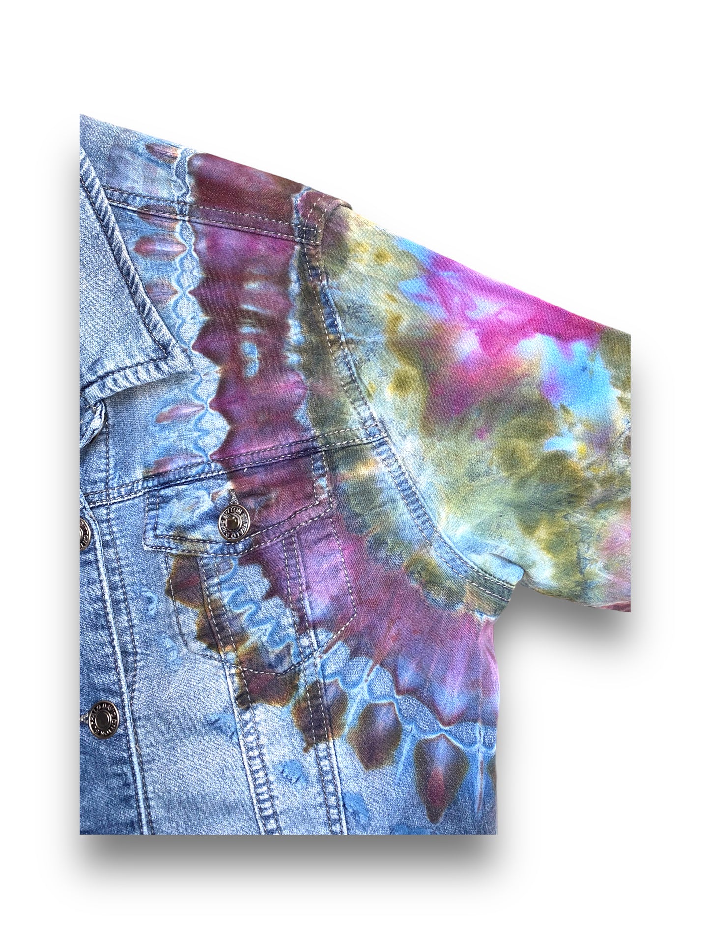 “ Up cycled ” Tie Dye Jean Jacket