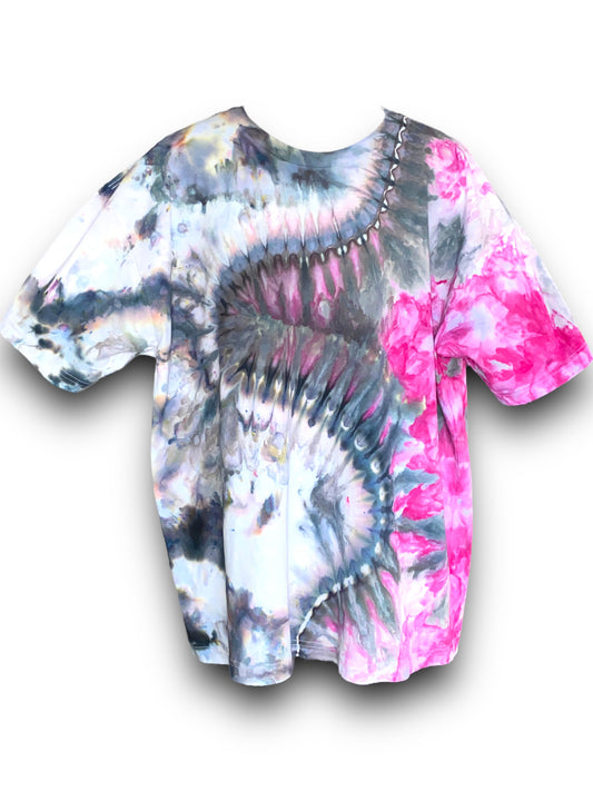 Pink and Black Tie Dye T-Shirt