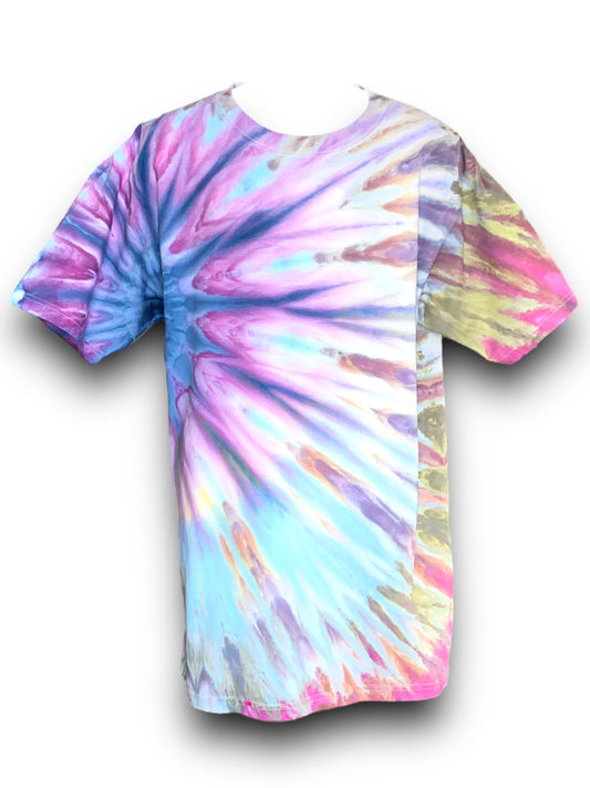 Purple Fan Fold Tie Dye T-Shirt