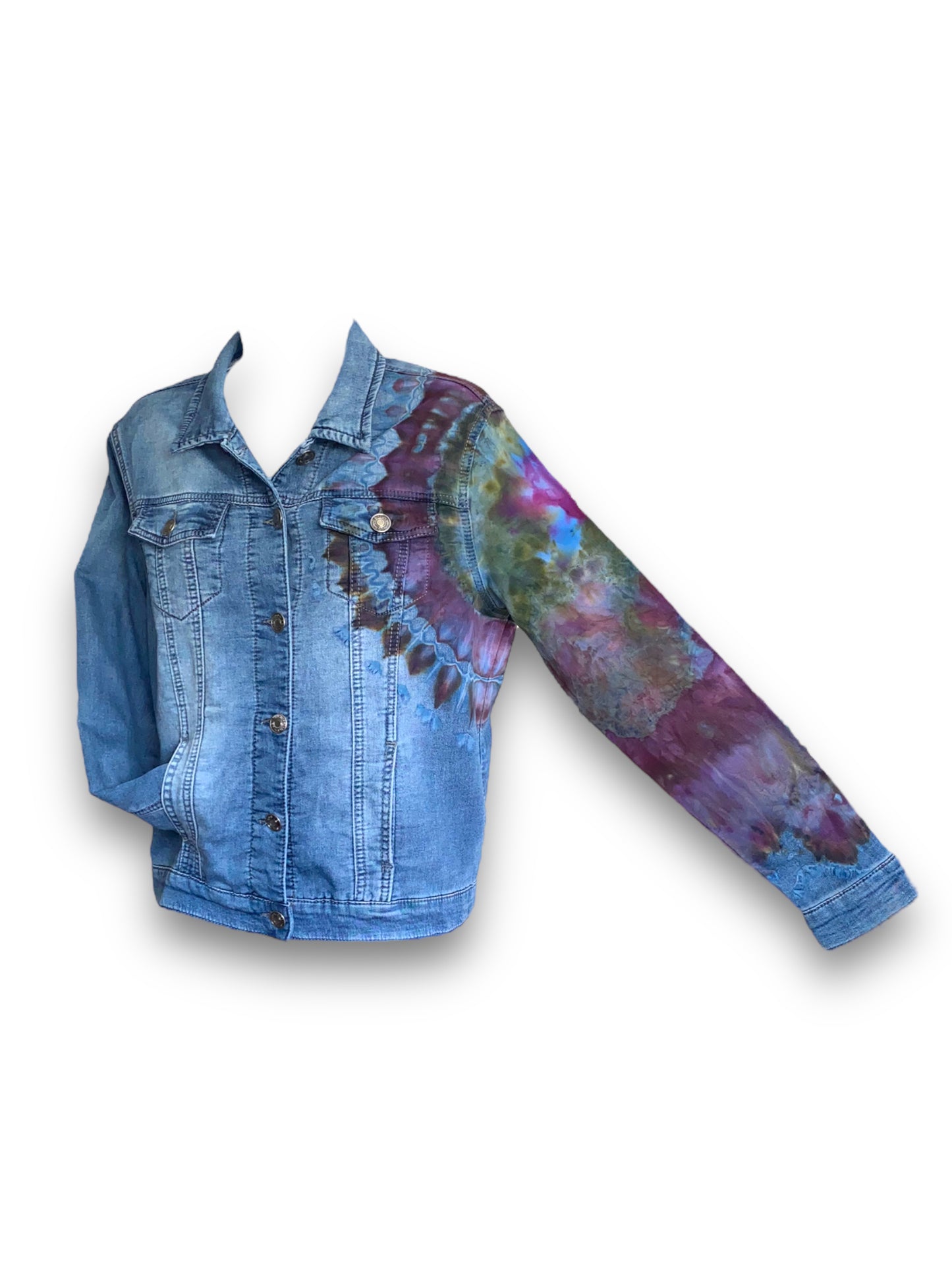 “ Up cycled ” Tie Dye Jean Jacket